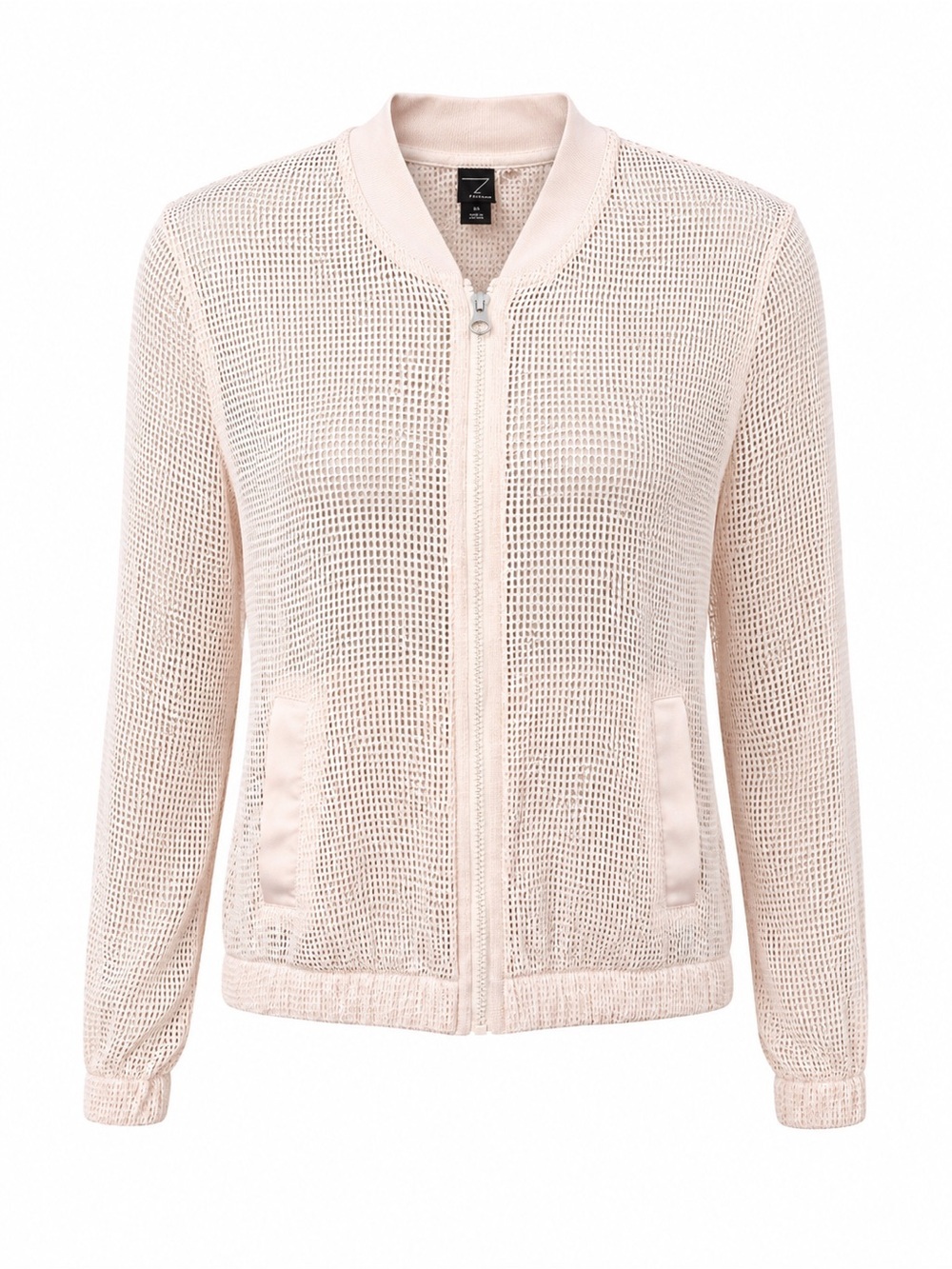 Zella Mesh Bomber Jacket With Zipper Closure & Pockets Women's Size XS